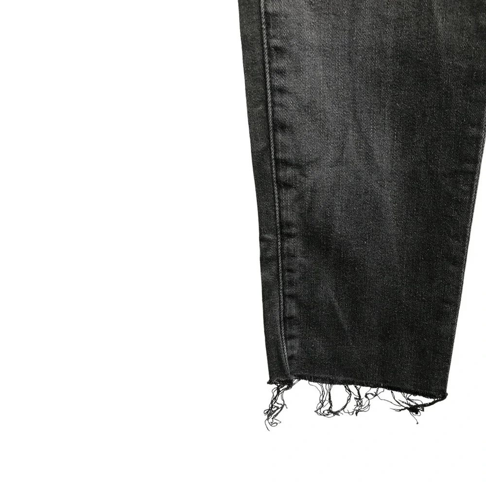 AG Adriano Goldschmied Women's Skinny Jeans Black Denim Distressed Rip Denim 26R